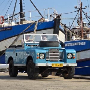 Book a vintage land rover for a commercial photo shoot
